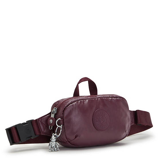 Cangurera Kipling Alys Metallic Vino | MX 1002PJ